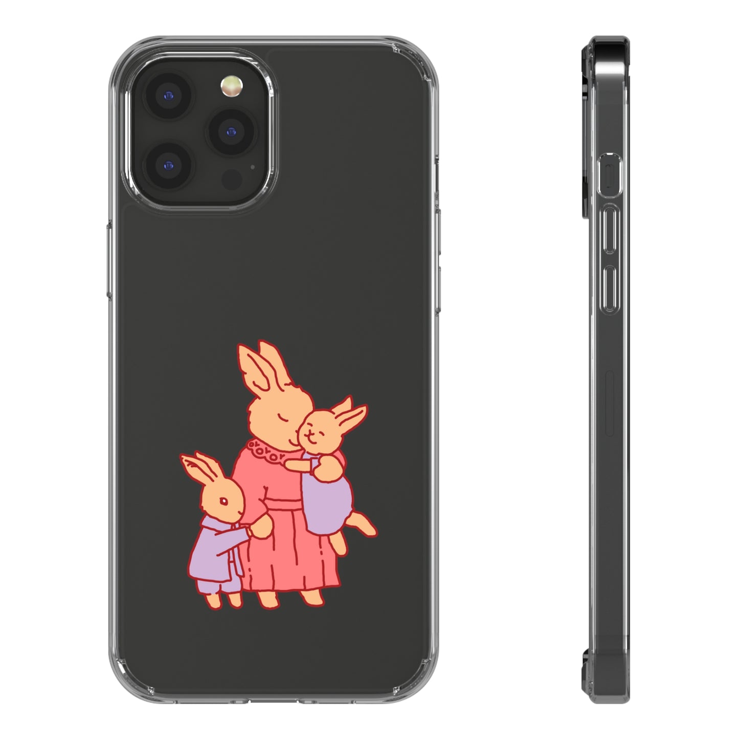 Sweetest Bunny Mom Clear Phone Case