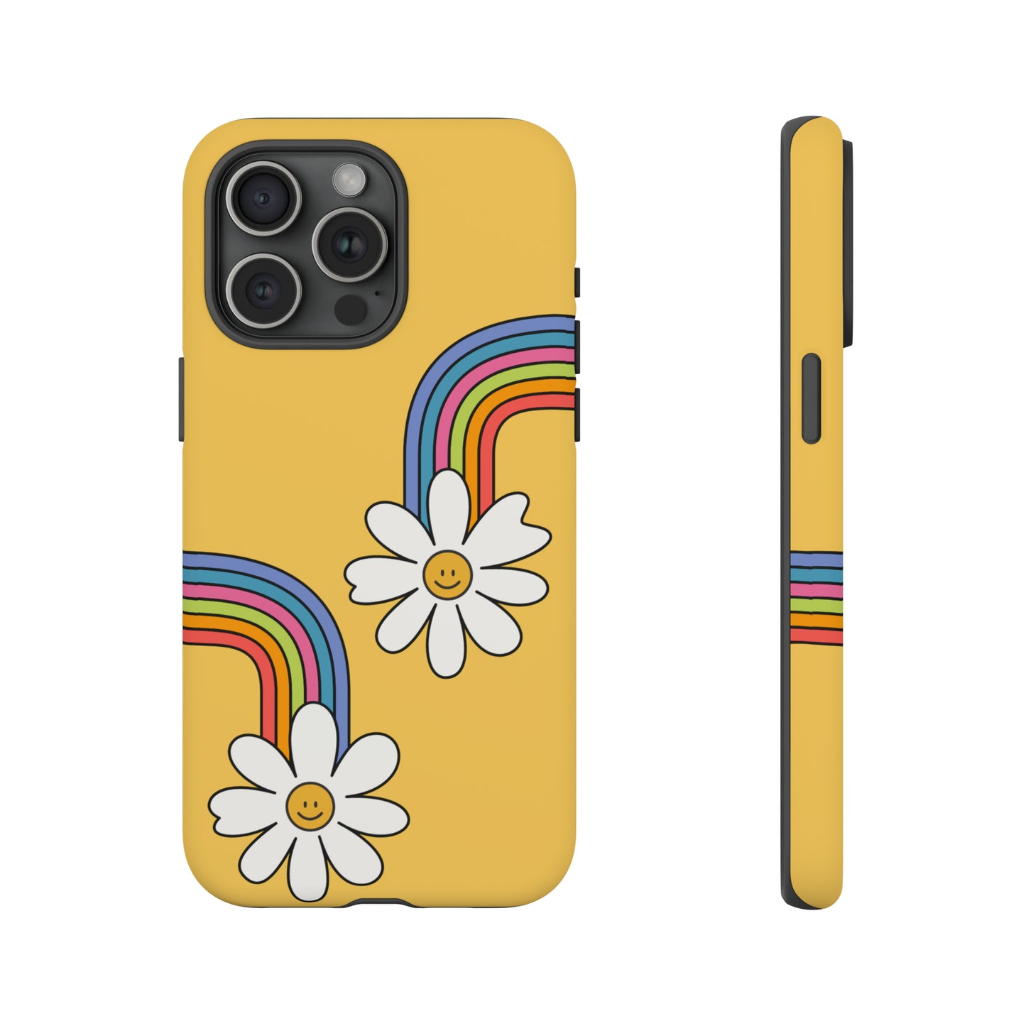 Groovy Rainbow Smiley Faces Phone Case- Tough Cases