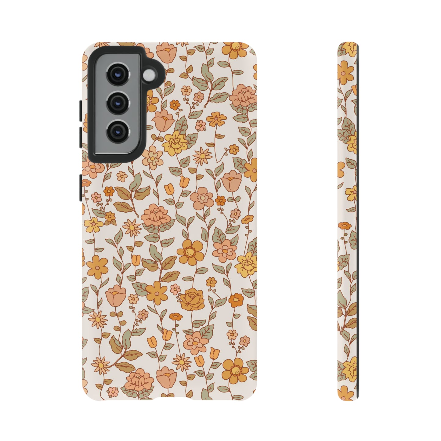 White Old Fashioned Flowers | Tough Phone Case