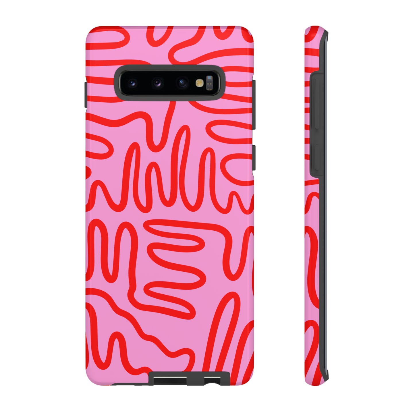 Red and Pink Squigles | Tough Phone Case