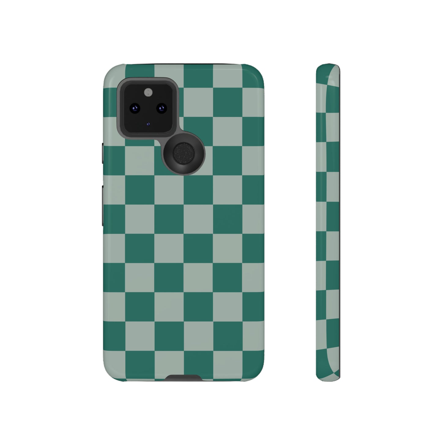 Green on Green Checkerboard | Tough Phone Case