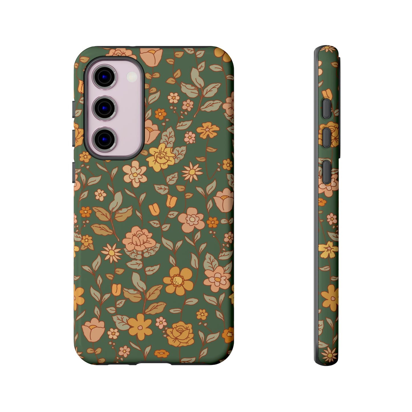 Green Old Fashioned Flowers | Tough Phone Case