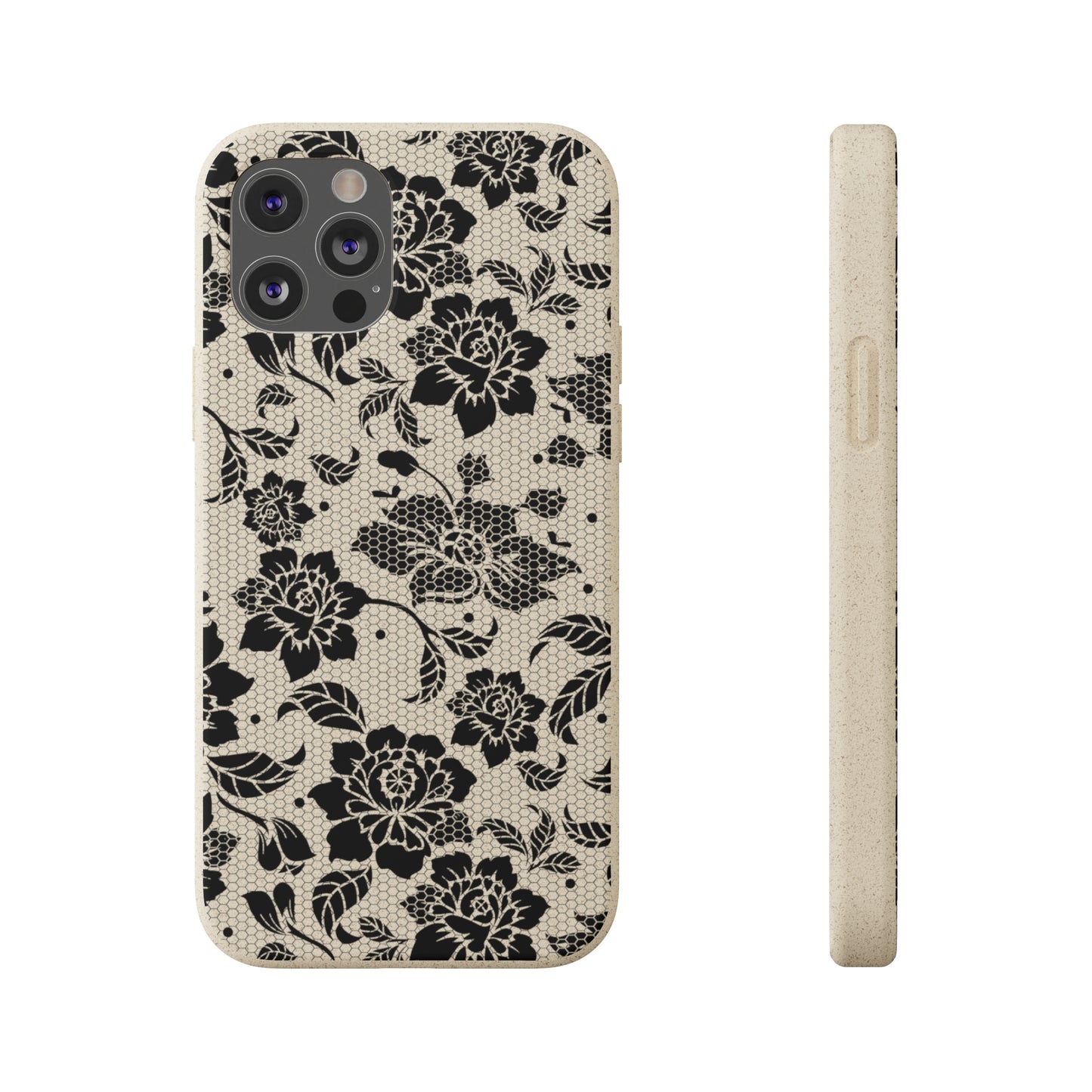 Black Lace Coquette | 100% Biodegradable Phone Case