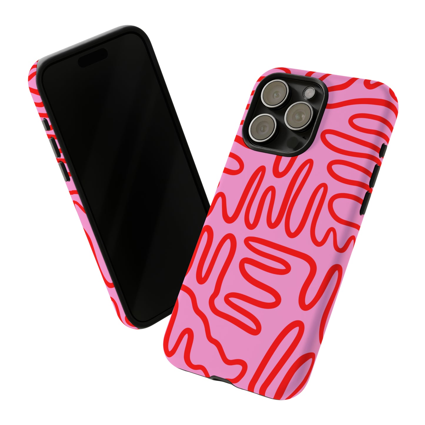 Red and Pink Squigles | Tough Phone Case