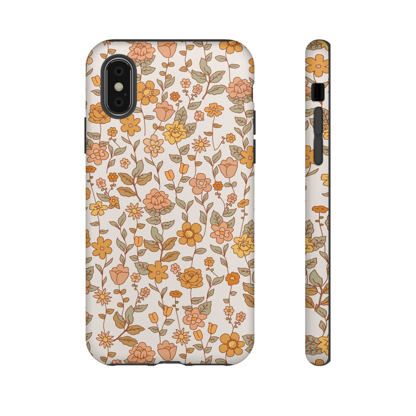 White Old Fashioned Flowers | Tough Phone Case