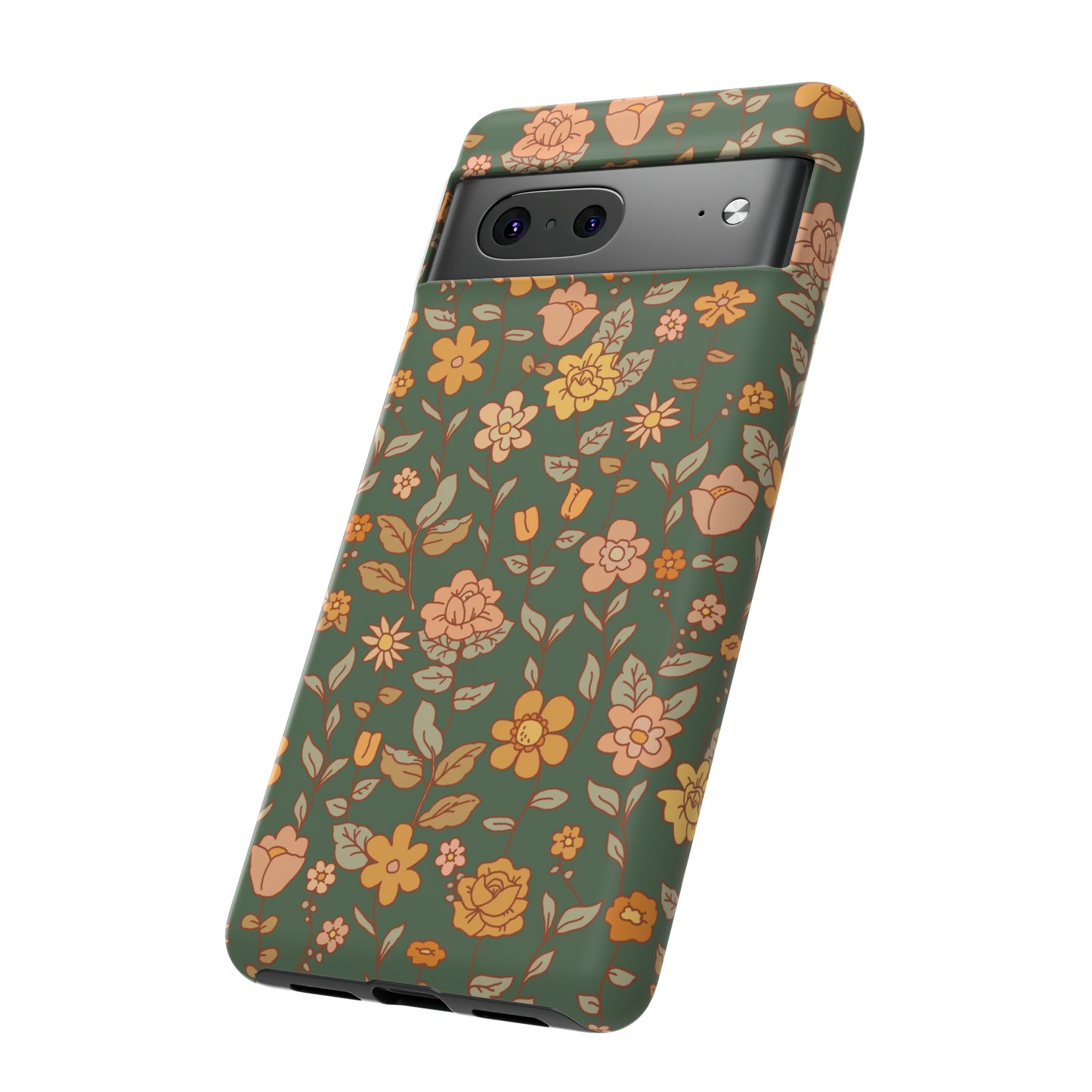 Green Old Fashioned Flowers | Tough Phone Case