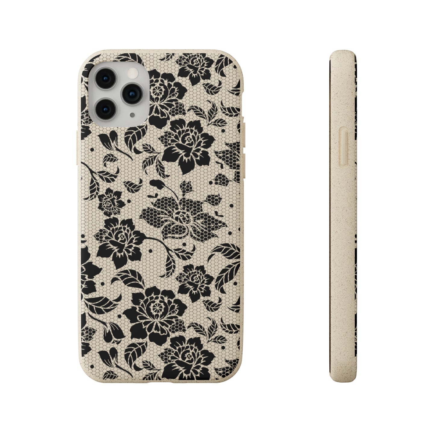 Black Lace Coquette | 100% Biodegradable Phone Case