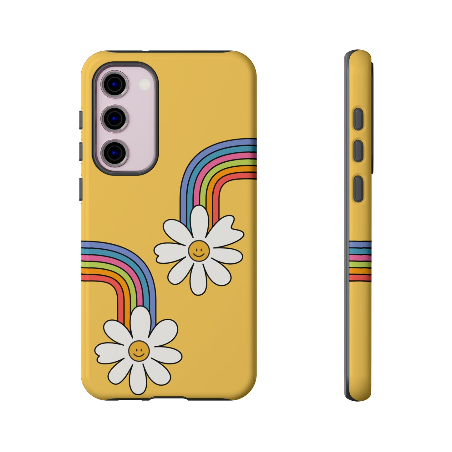 Groovy Rainbow Smiley Faces Phone Case- Tough Cases