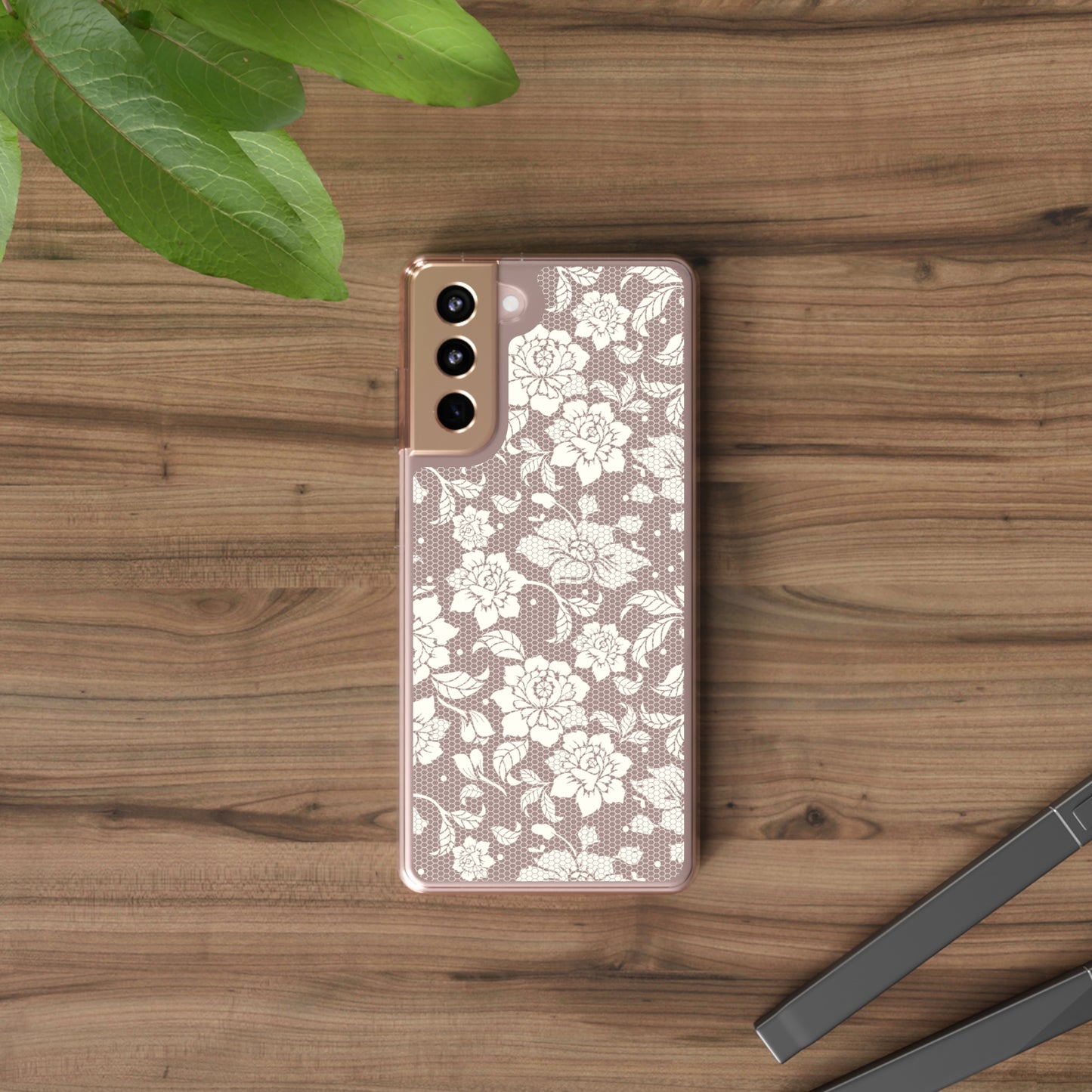 Romantic Lace Coquette Clear Phone Case