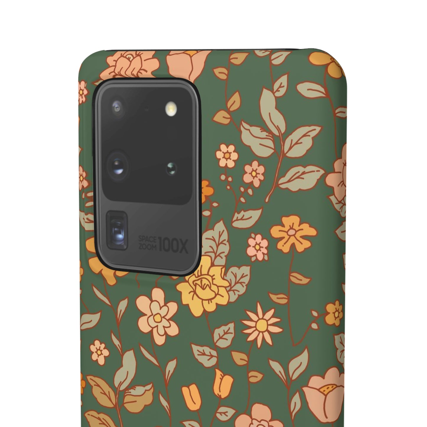 Green Old Fashioned Flowers / Snap Cases