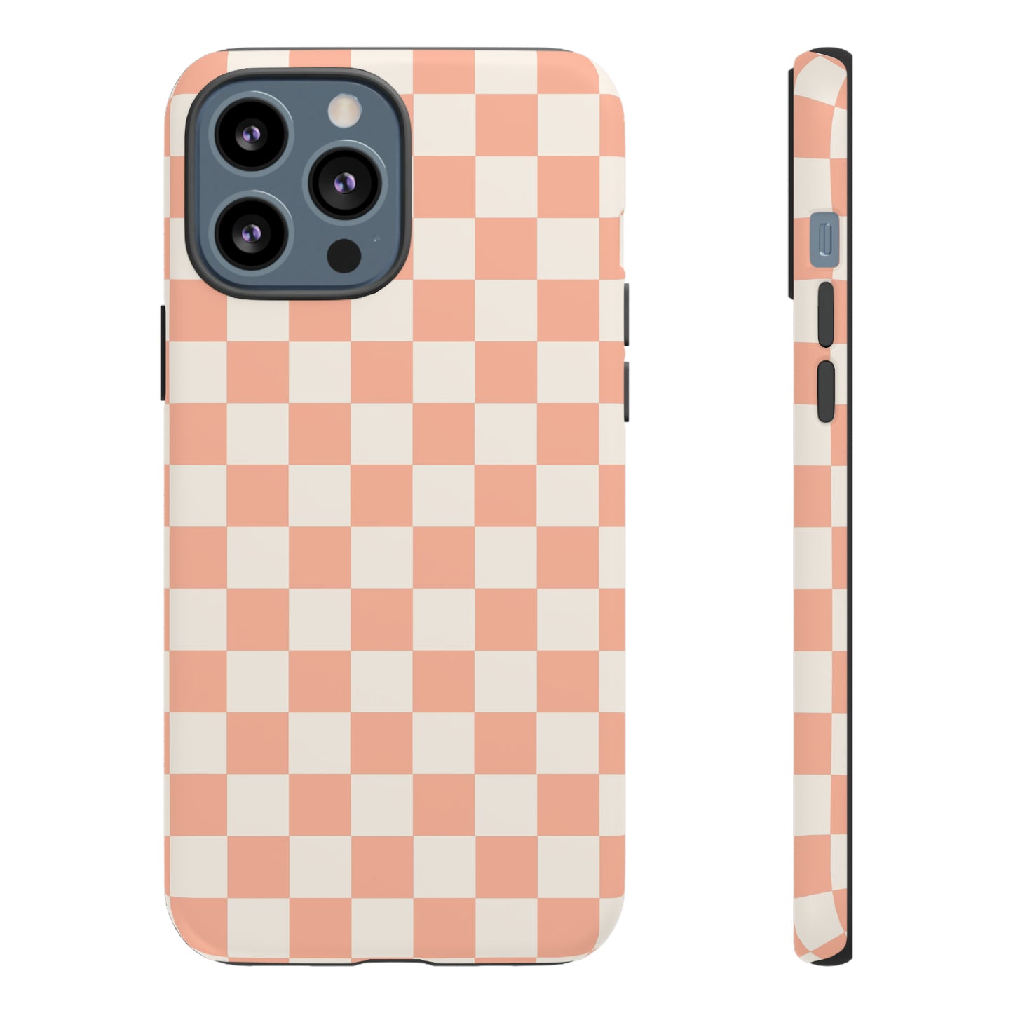 Light Peach Checkers | Tough Phone Case