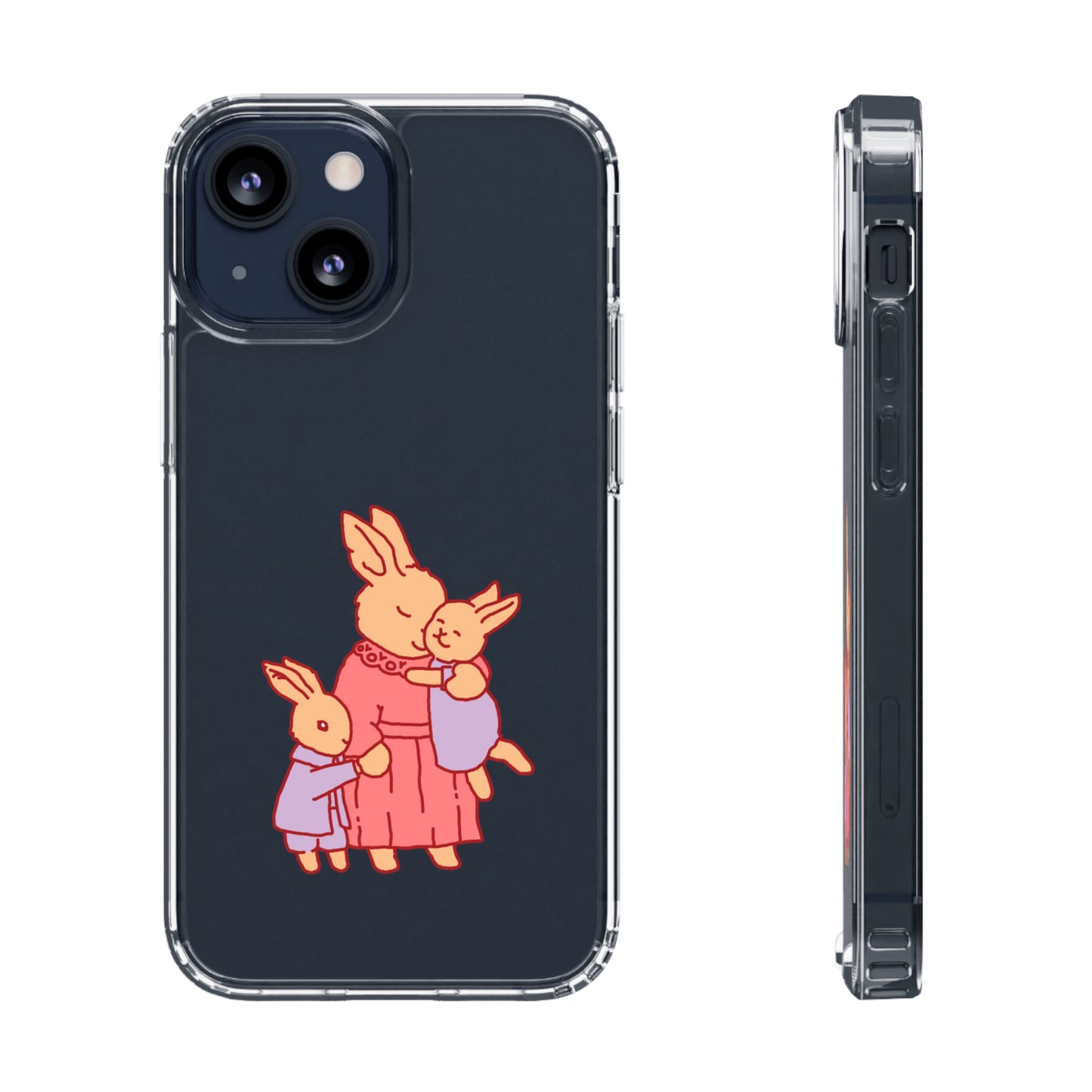 Sweetest Bunny Mom Clear Phone Case