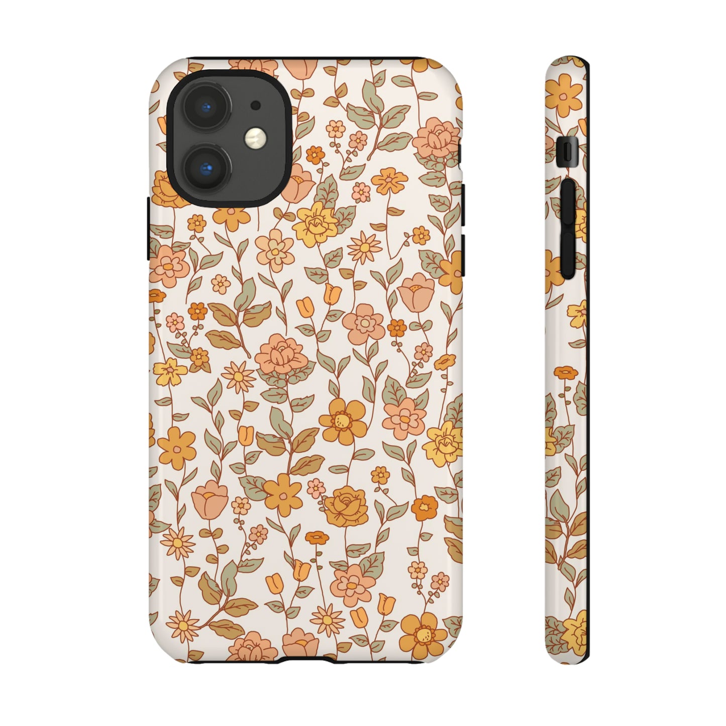 White Old Fashioned Flowers | Tough Phone Case