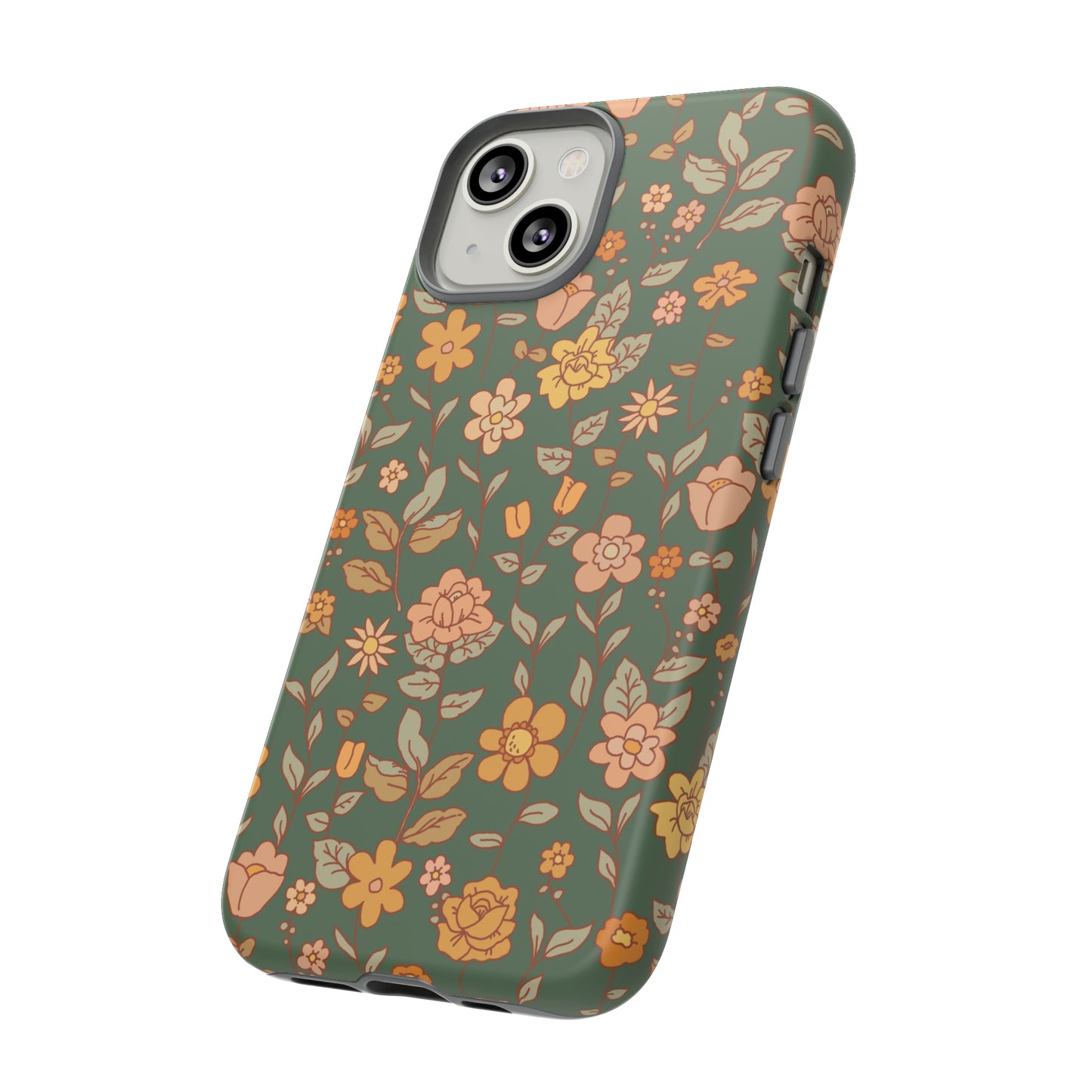 Green Old Fashioned Flowers | Tough Phone Case