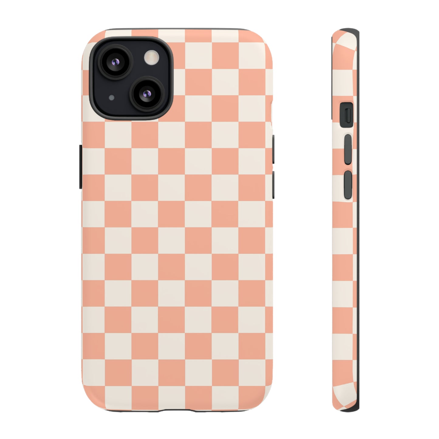 Light Peach Checkers | Tough Phone Case