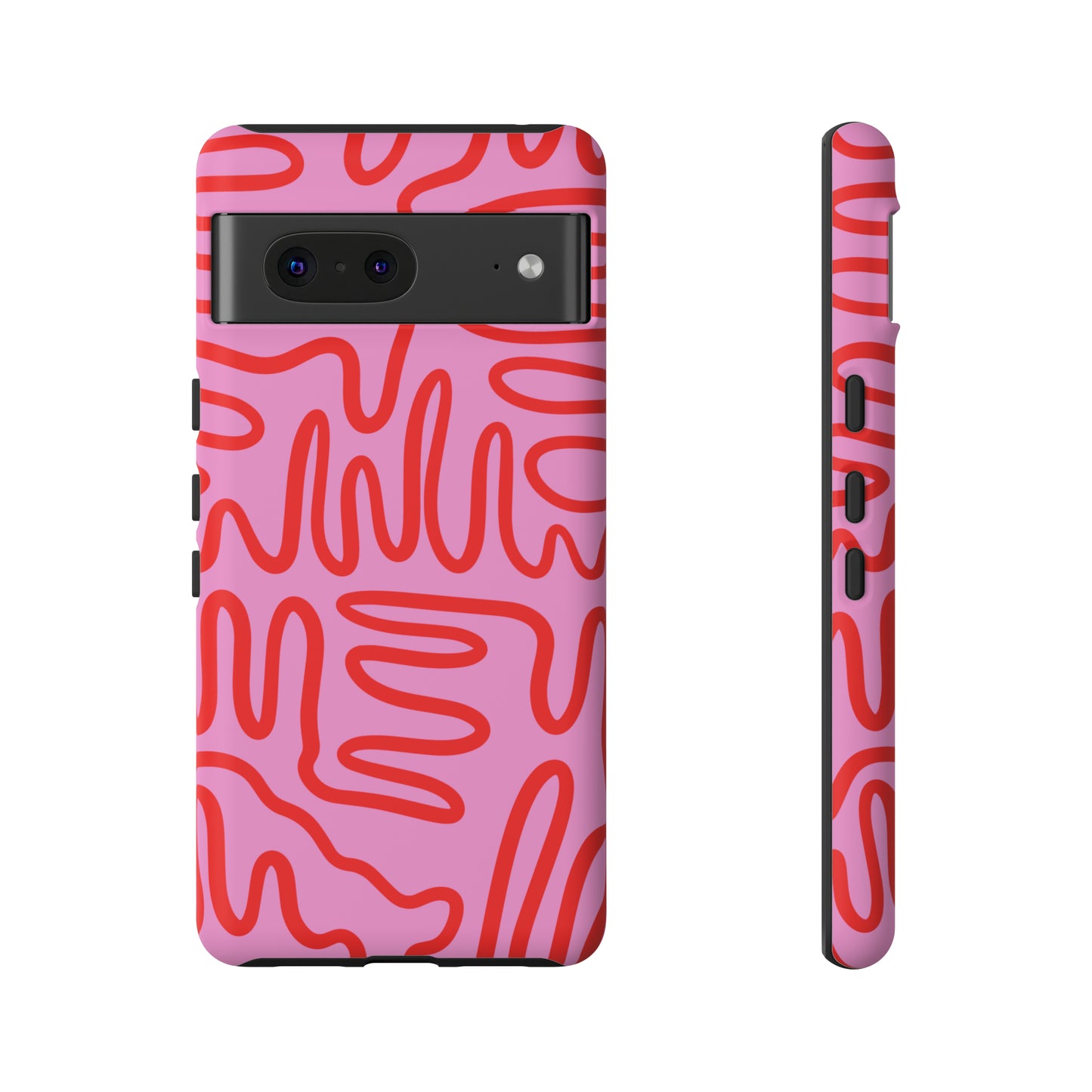 Red and Pink Squigles | Tough Phone Case