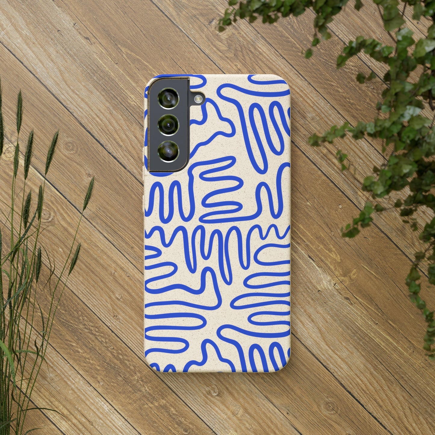 Blue Squigles | 100% Biodegradable Phone Case