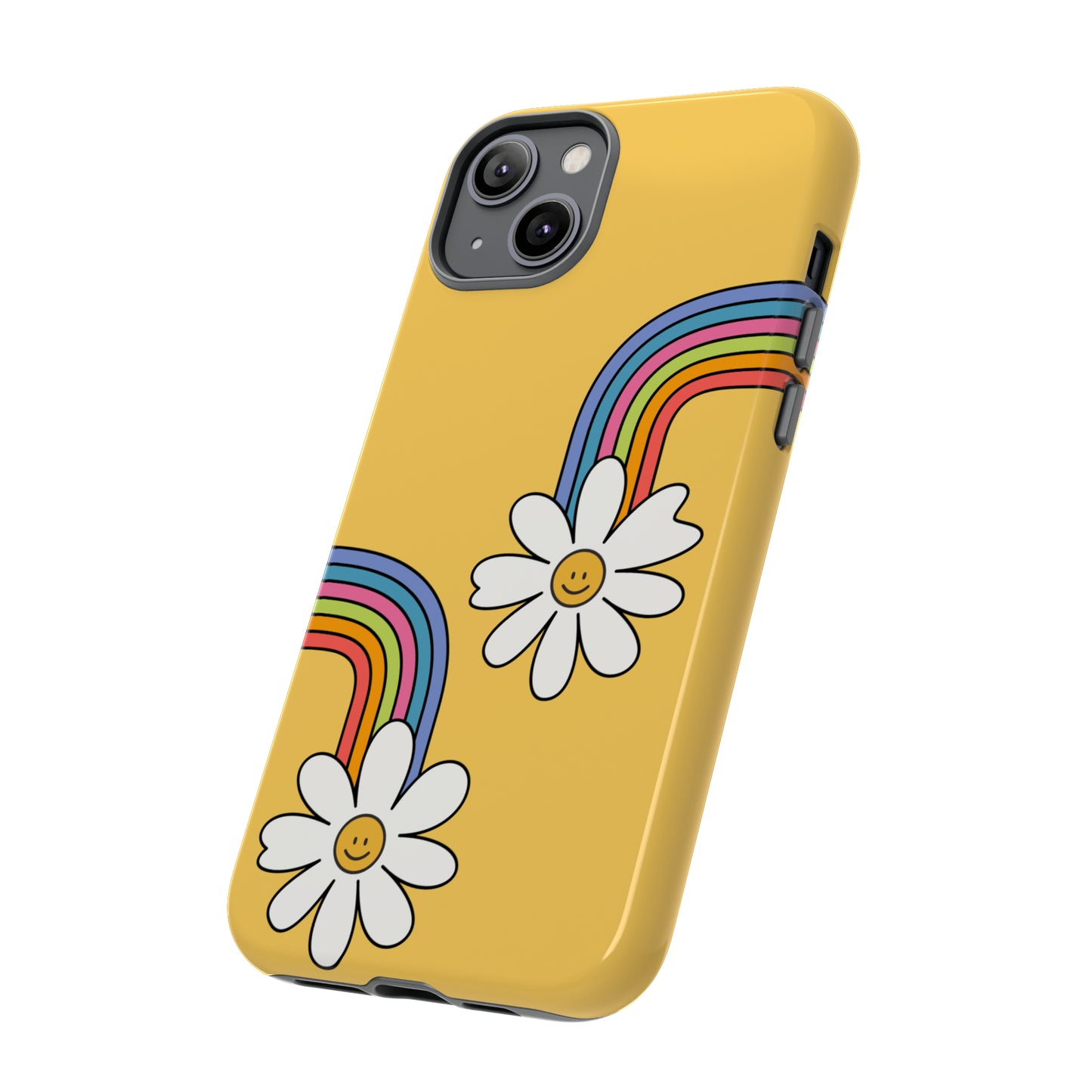 Groovy Rainbow Smiley Faces Phone Case- Tough Cases