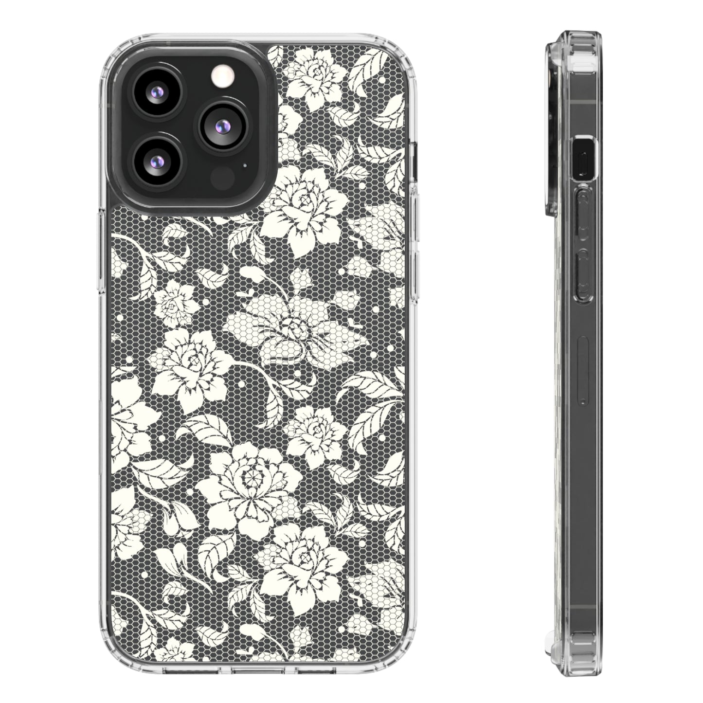 Romantic Lace Coquette Clear Phone Case