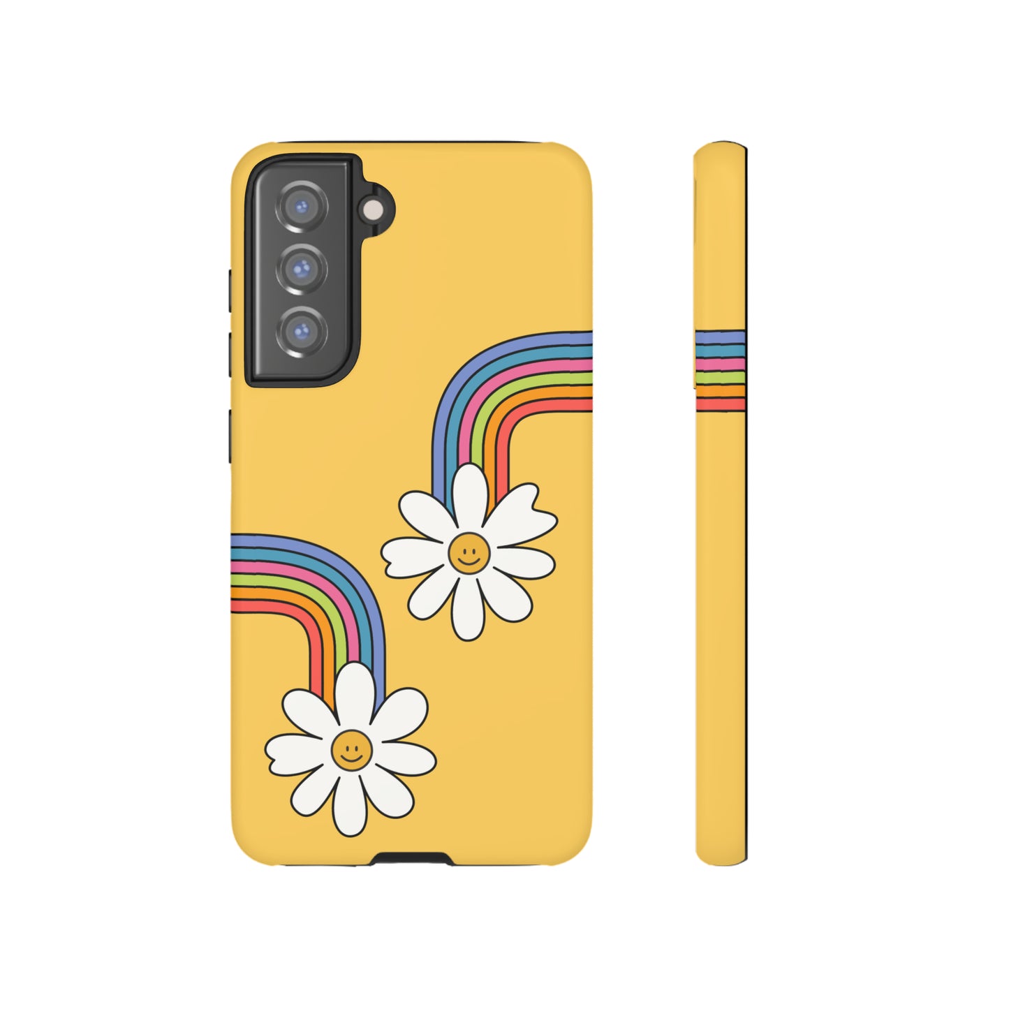 Groovy Rainbow Smiley Faces Phone Case- Tough Cases