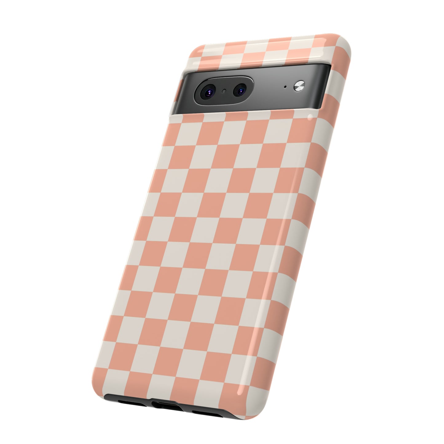 Light Peach Checkers | Tough Phone Case