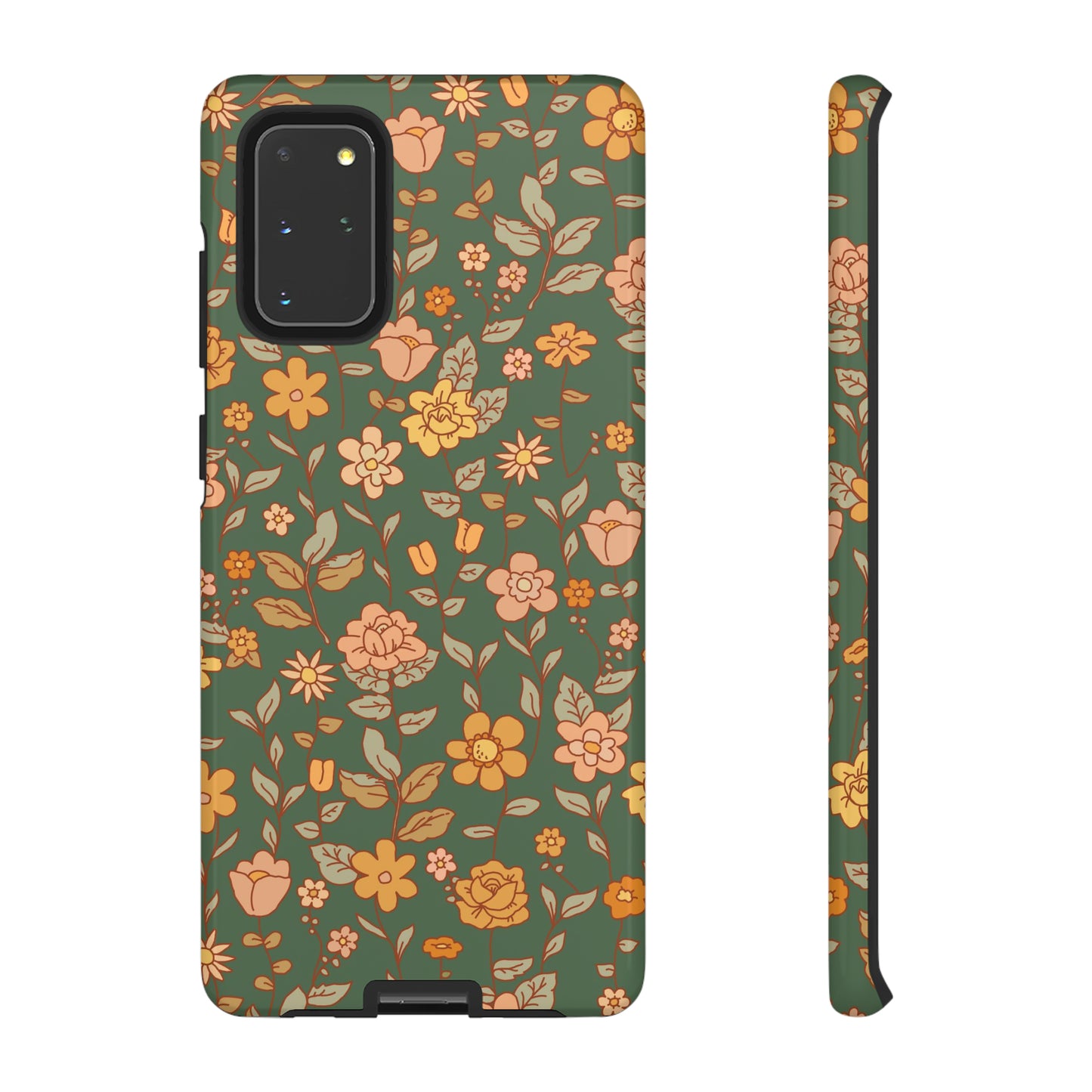 Green Old Fashioned Flowers | Tough Phone Case