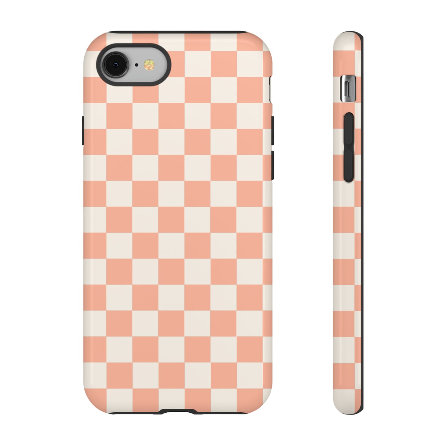 Light Peach Checkers | Tough Phone Case