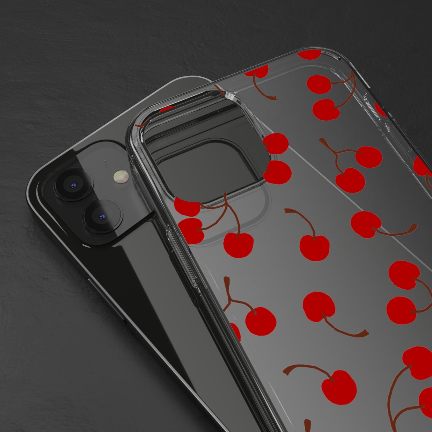 Cherry Bunches Clear Phone Case