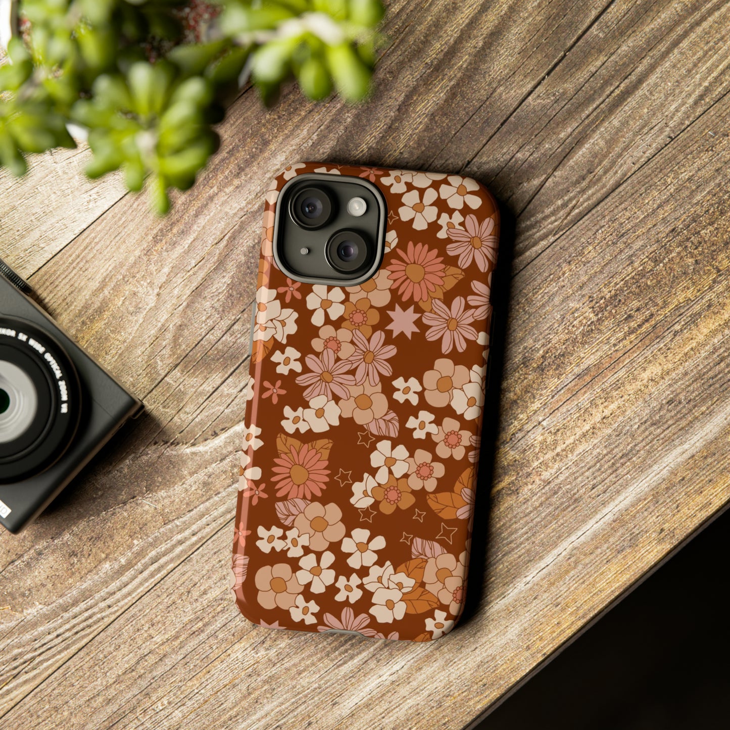 Deep Maroon Meadow | Tough Phone Case