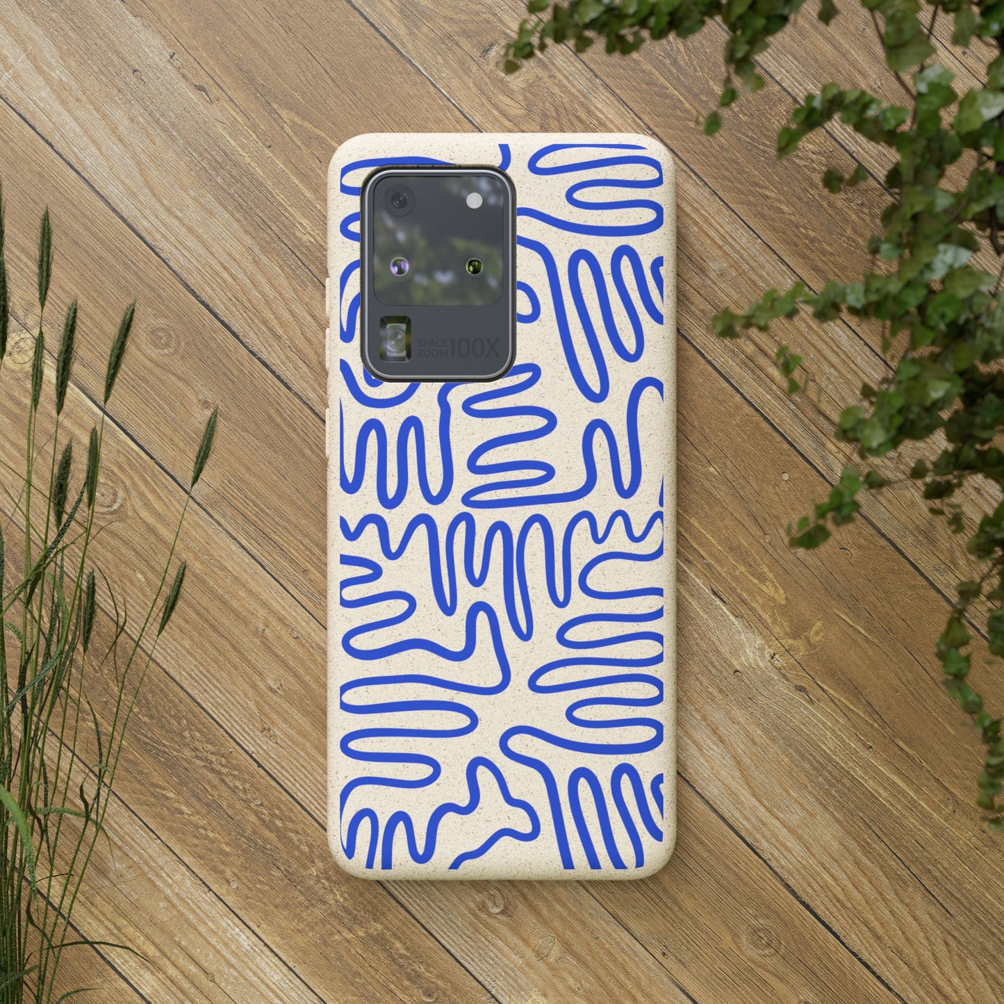 Blue Squigles | 100% Biodegradable Phone Case