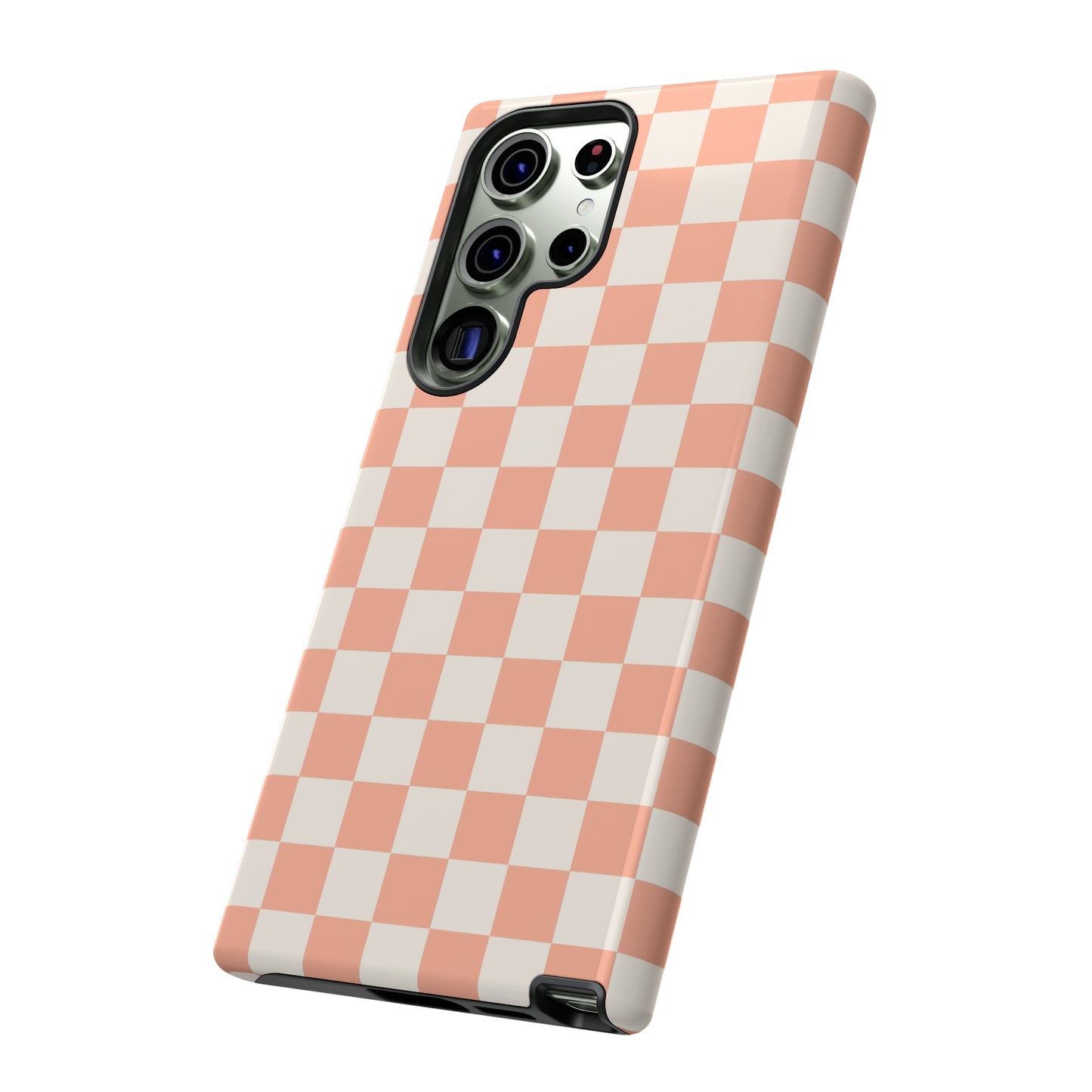 Light Peach Checkers | Tough Phone Case