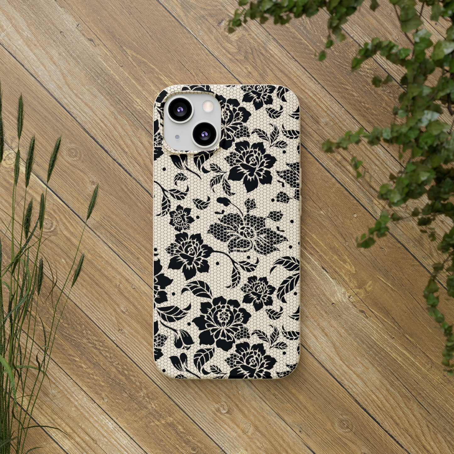 Black Lace Coquette | 100% Biodegradable Phone Case