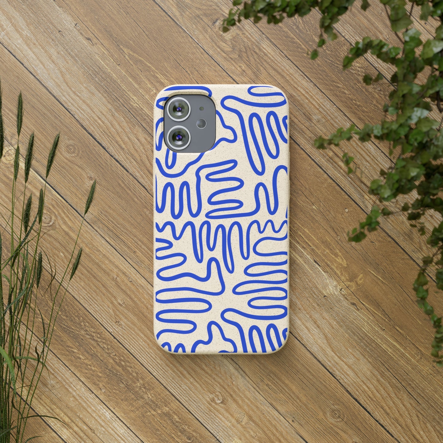 Blue Squigles | 100% Biodegradable Phone Case