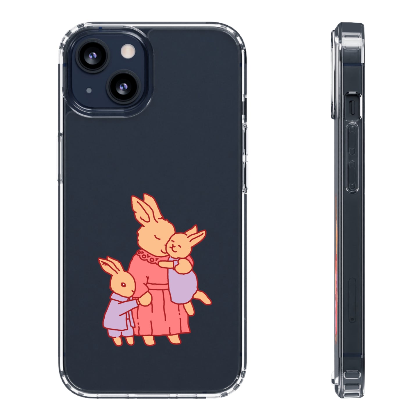 Sweetest Bunny Mom Clear Phone Case