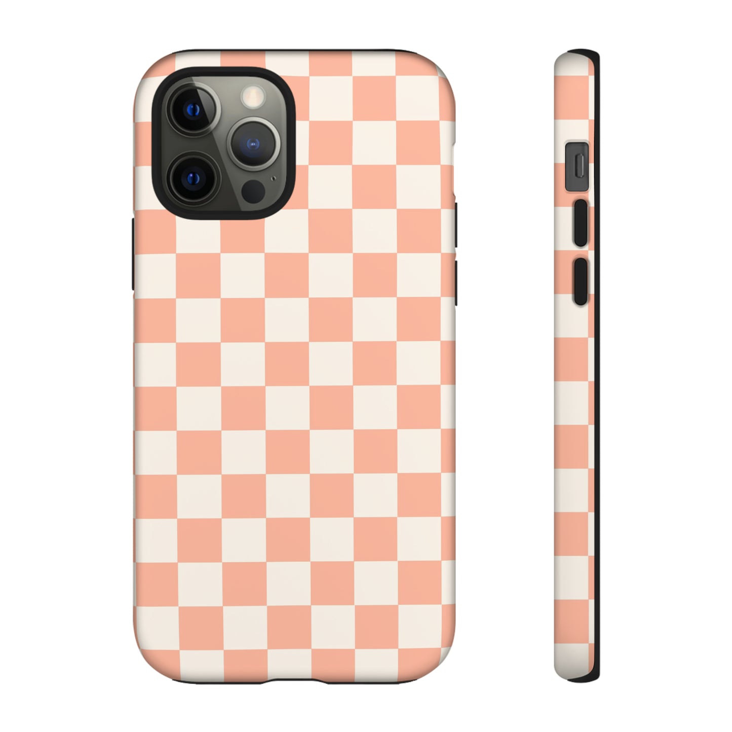 Light Peach Checkers | Tough Phone Case