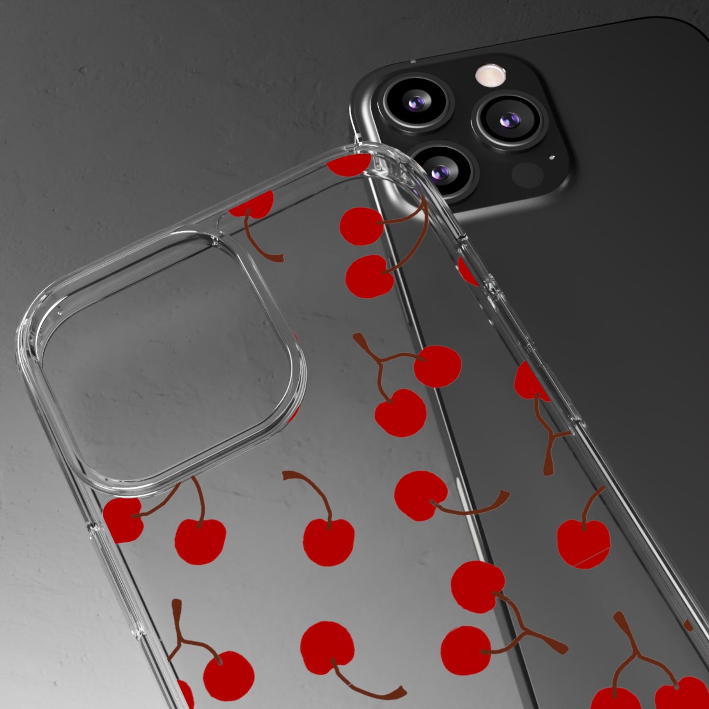 Cherry Bunches Clear Phone Case