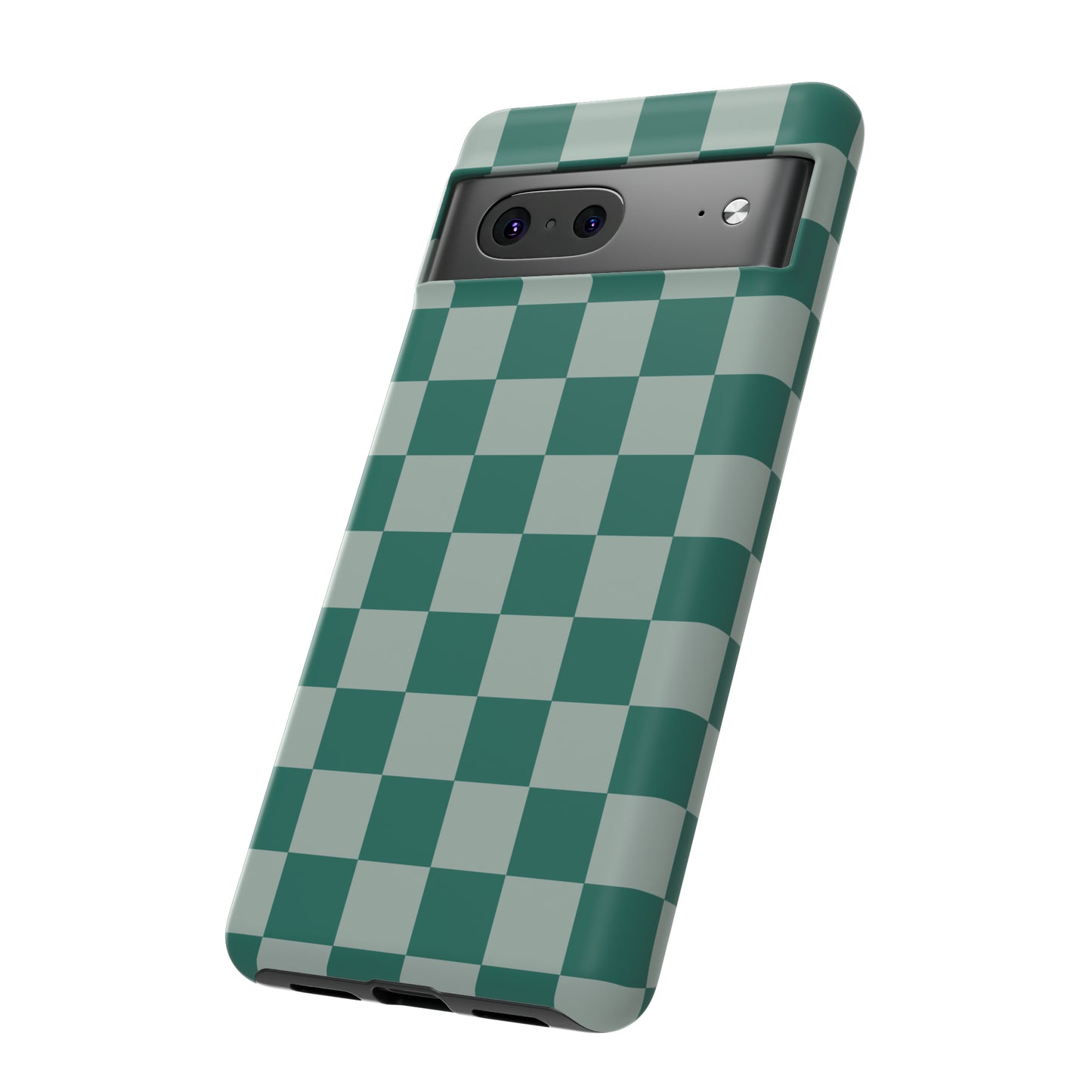 Green on Green Checkerboard | Tough Phone Case