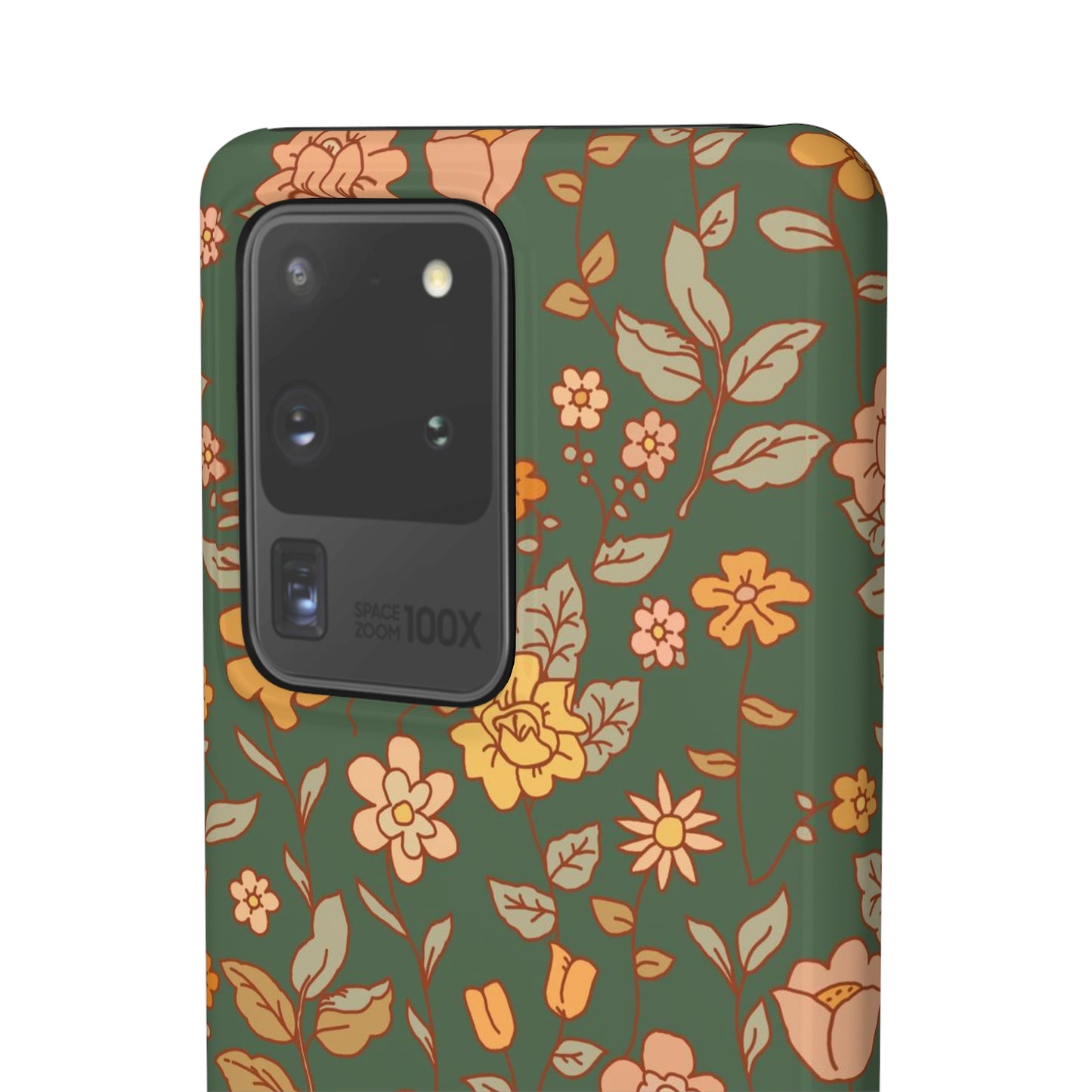 Green Old Fashioned Flowers / Snap Cases