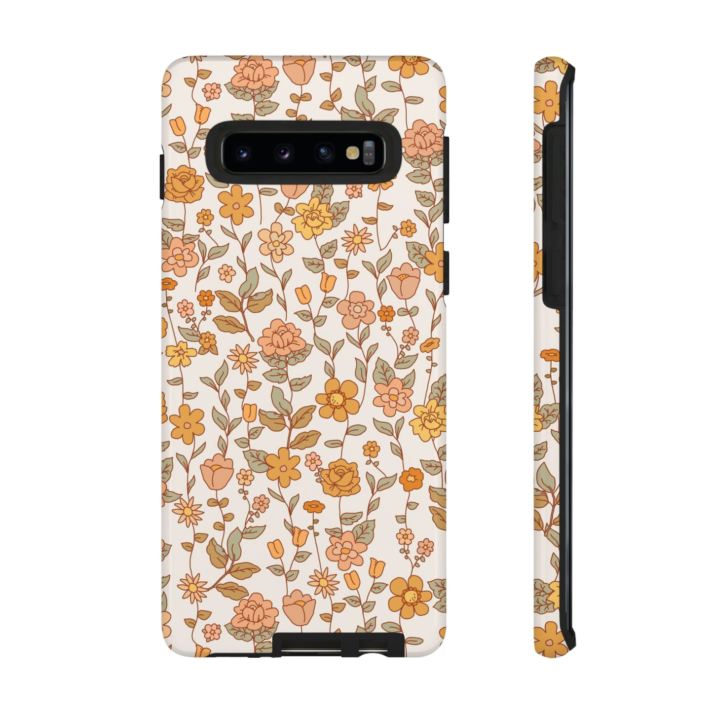 White Old Fashioned Flowers | Tough Phone Case