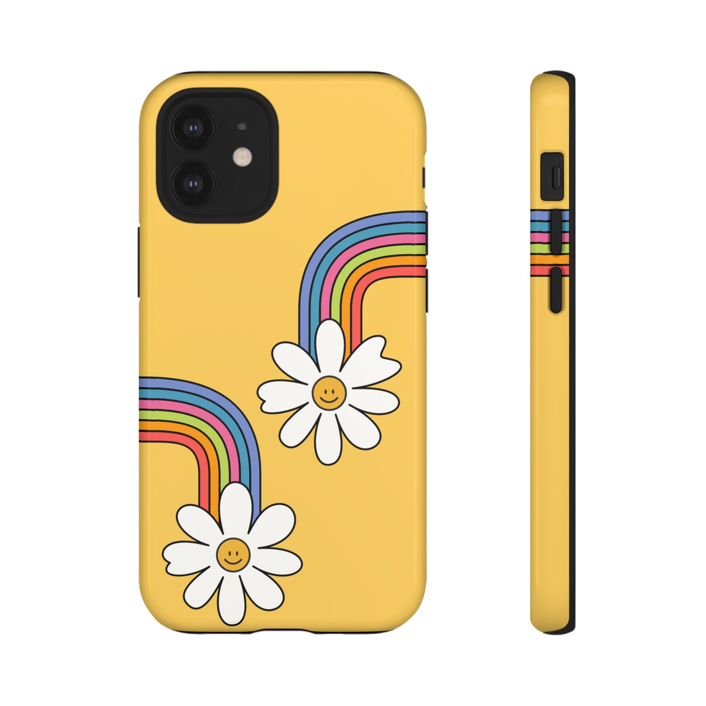 Groovy Rainbow Smiley Faces Phone Case- Tough Cases