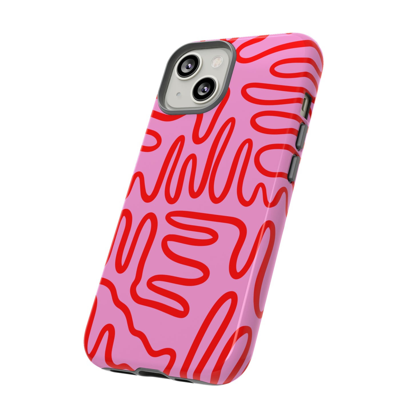 Red and Pink Squigles | Tough Phone Case