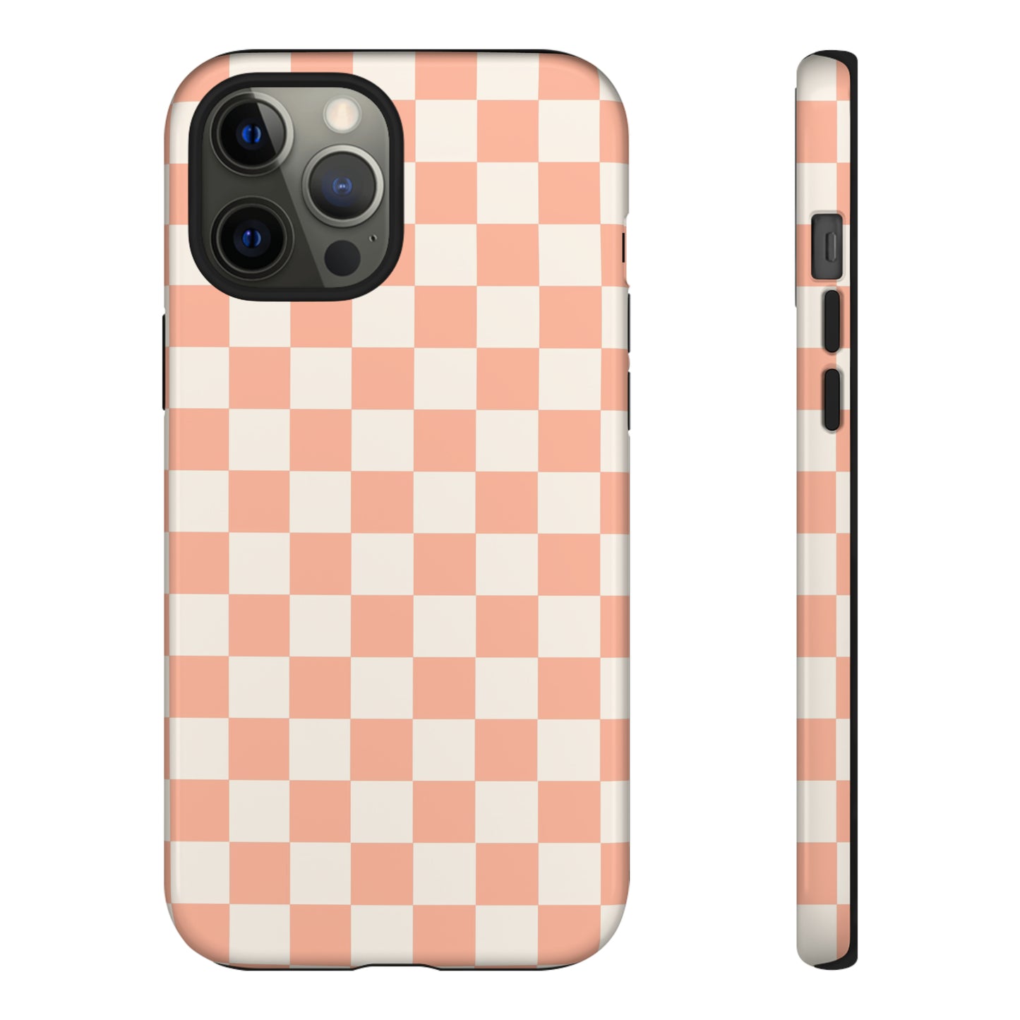 Light Peach Checkers | Tough Phone Case