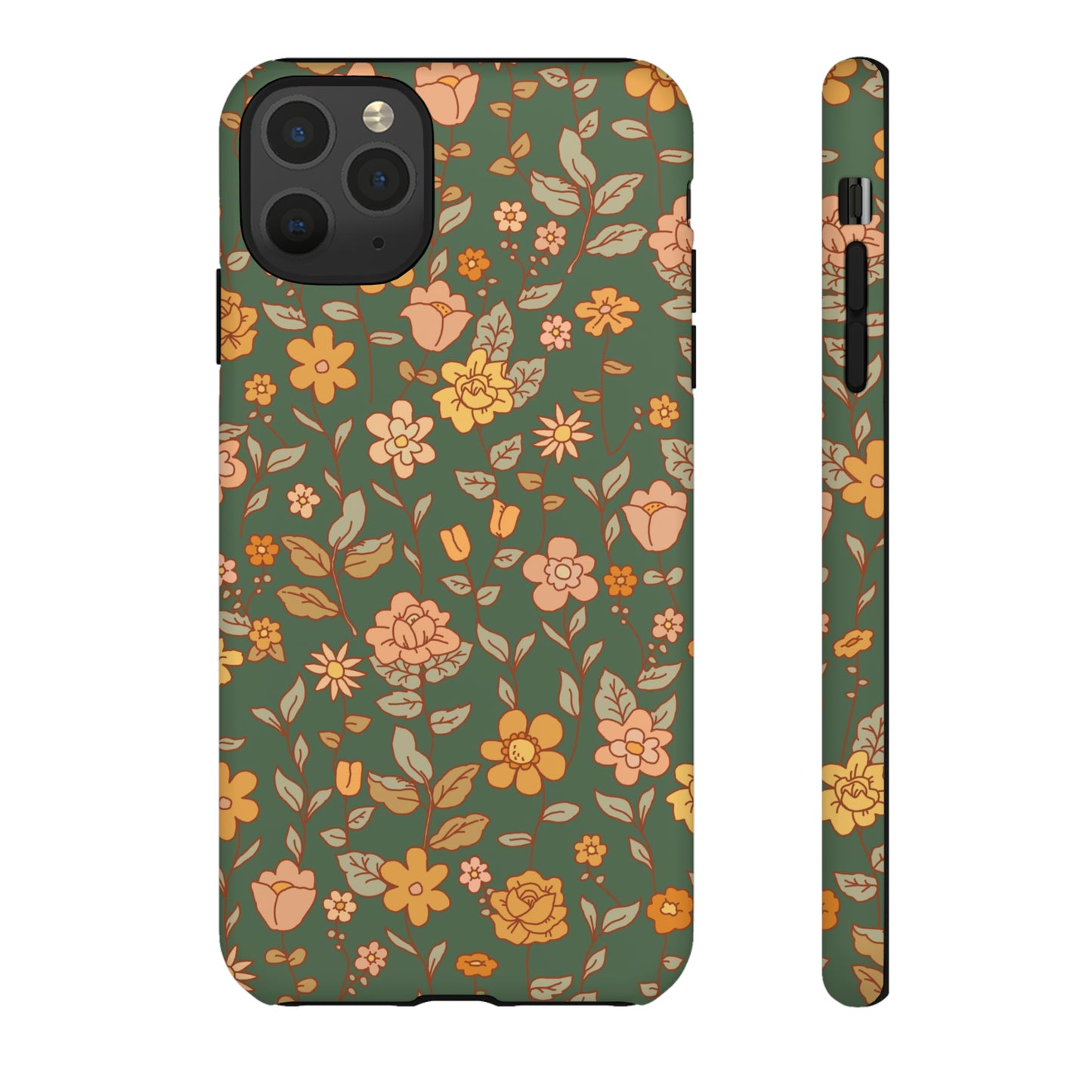 Green Old Fashioned Flowers | Tough Phone Case