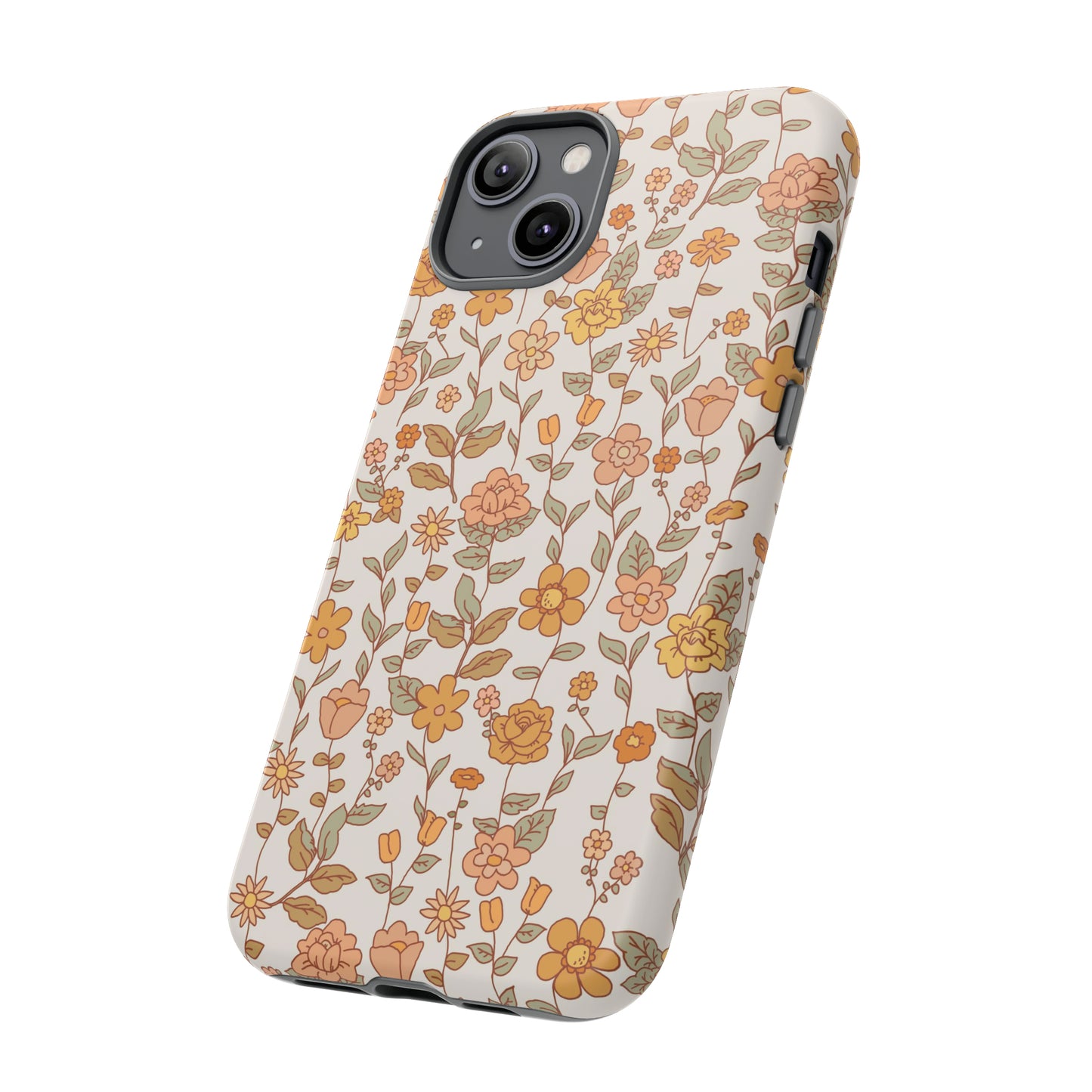 White Old Fashioned Flowers | Tough Phone Case