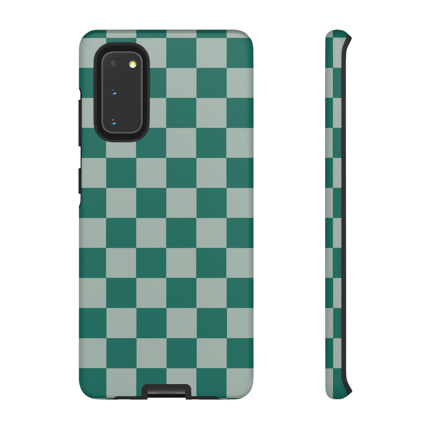 Green on Green Checkerboard | Tough Phone Case