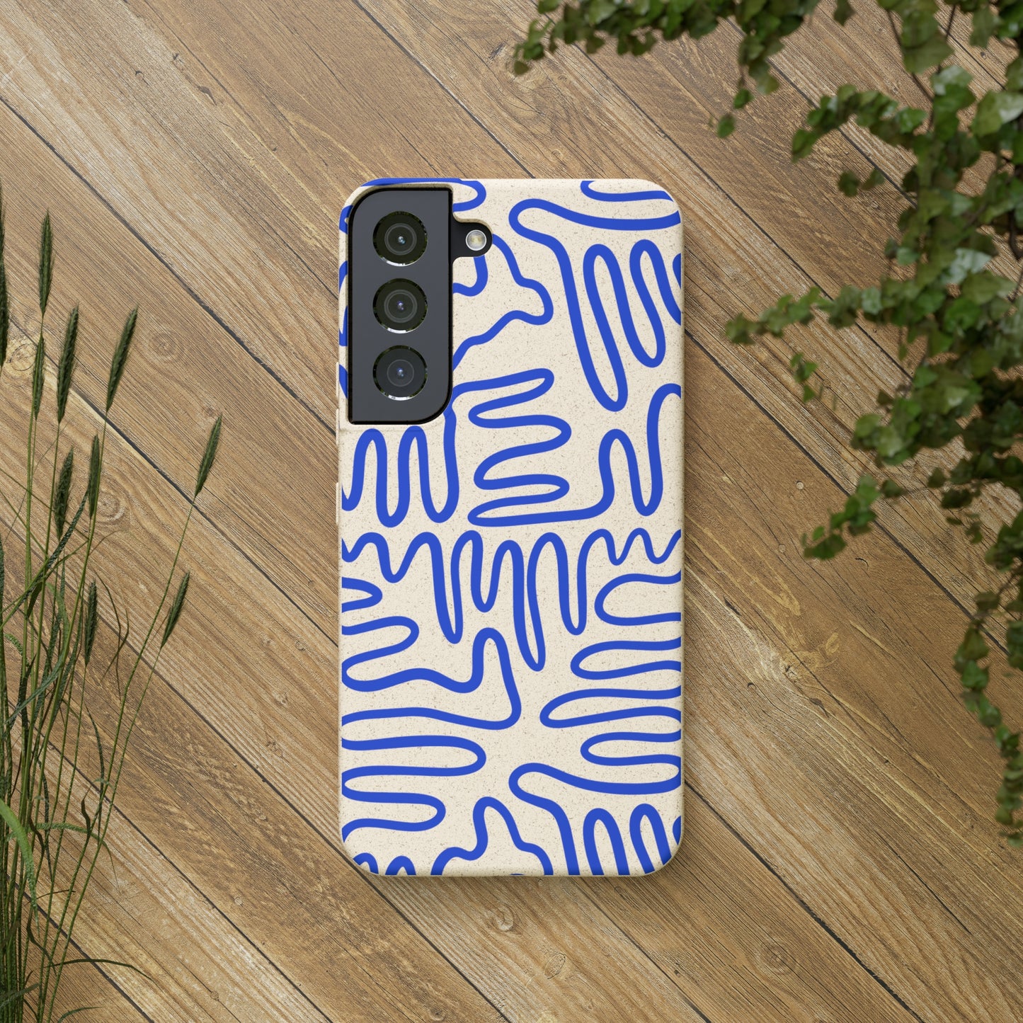 Blue Squigles | 100% Biodegradable Phone Case