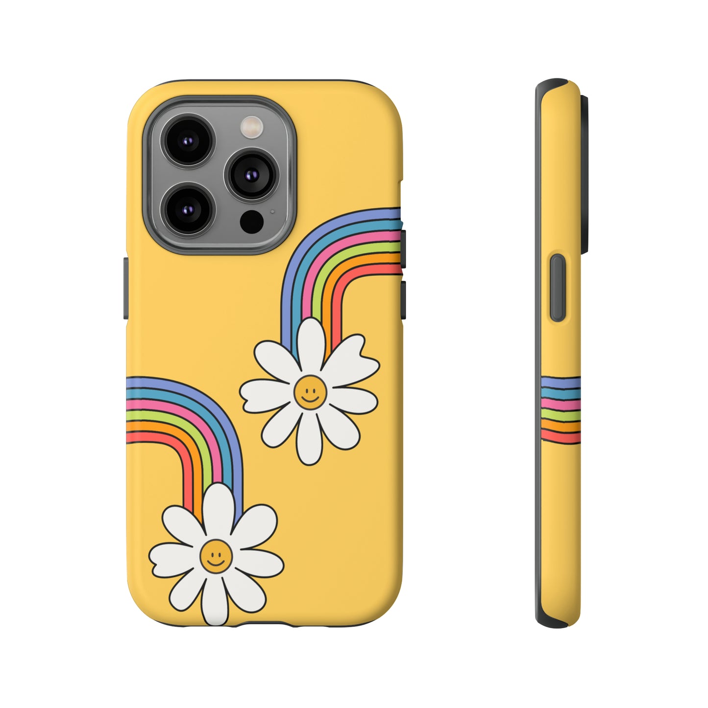 Groovy Rainbow Smiley Faces Phone Case- Tough Cases