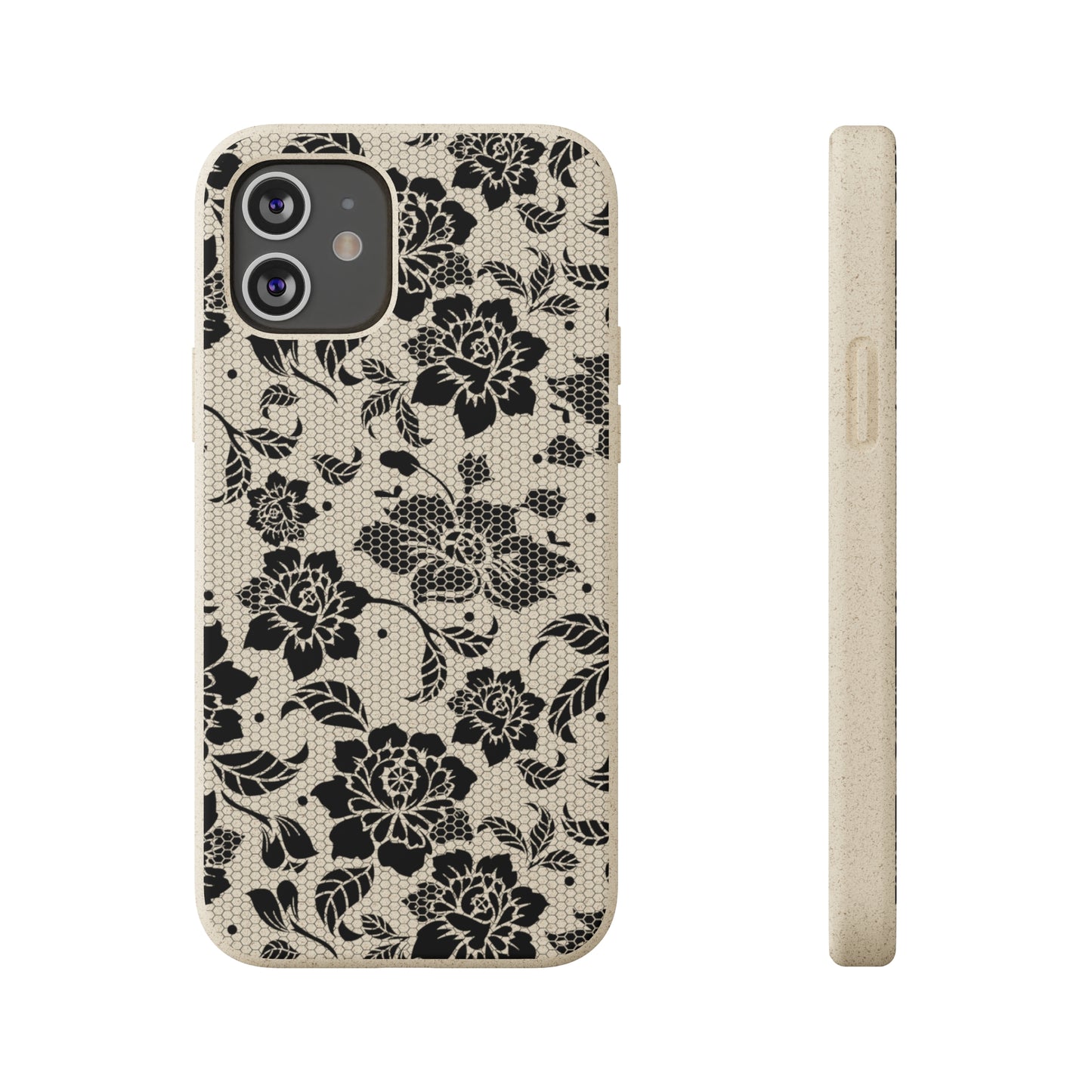 Black Lace Coquette | 100% Biodegradable Phone Case