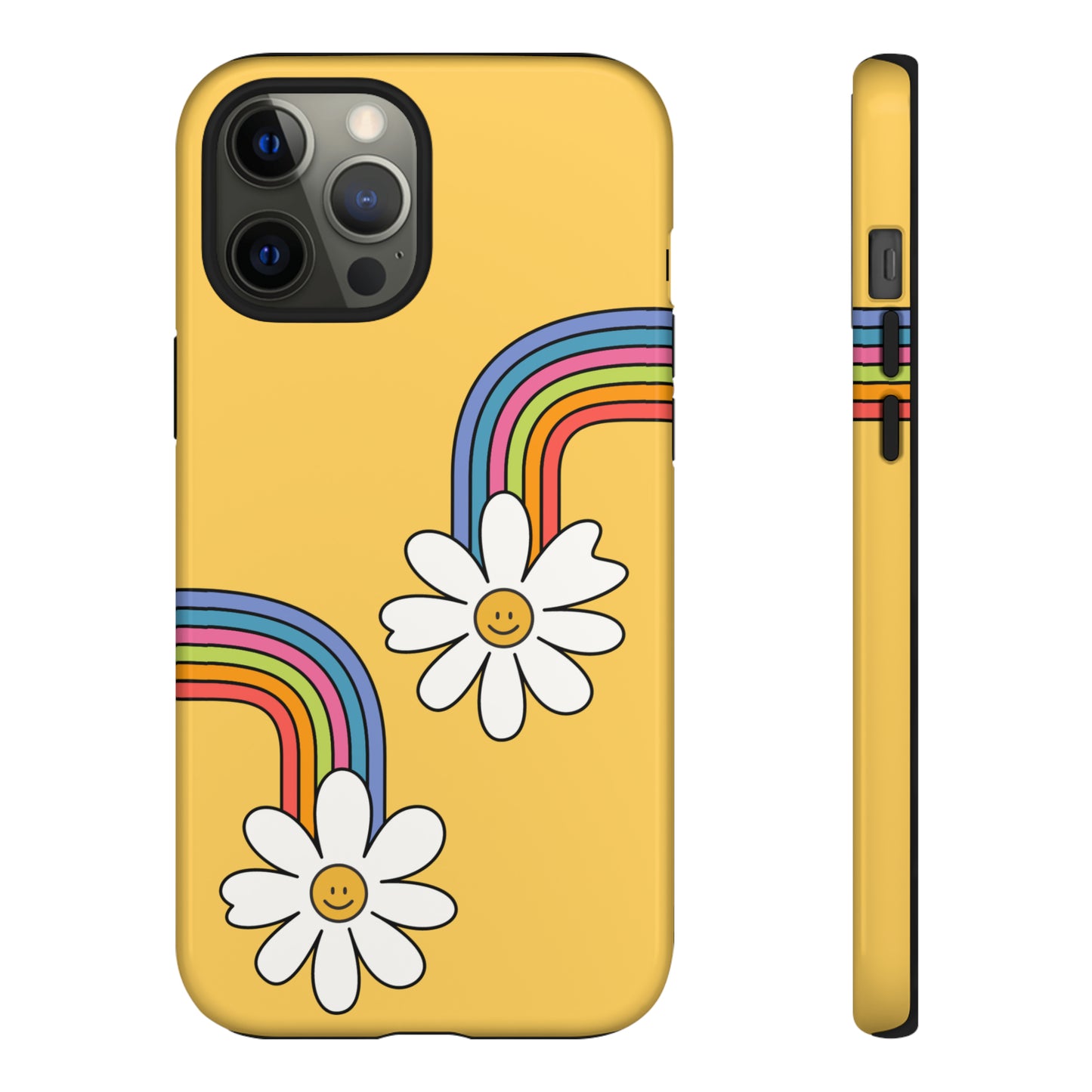 Groovy Rainbow Smiley Faces Phone Case- Tough Cases