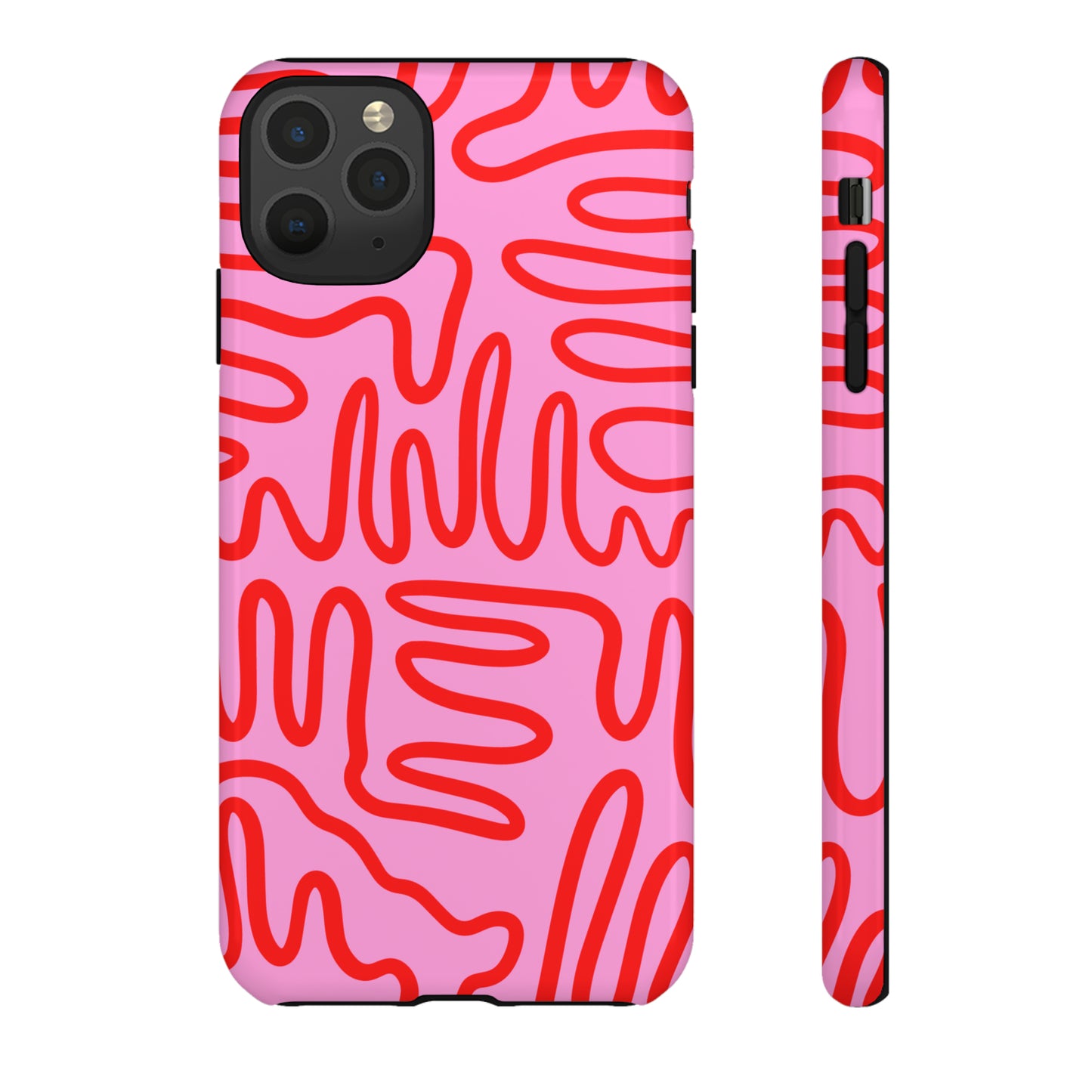 Red and Pink Squigles | Tough Phone Case